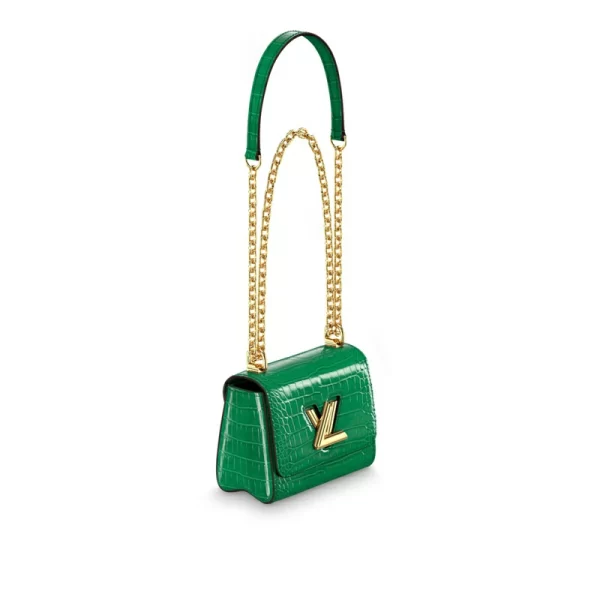 Twist Mini Glanzende krokodil in collecties handtassen exotische leren tassen voor dames