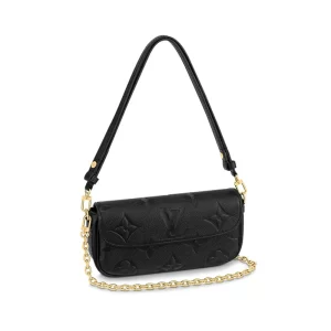 Wallet On Chain Ivy Monogram Empreinte Leather in damesportemonnees en kleine lederwaren portemonnees met ketting en riem